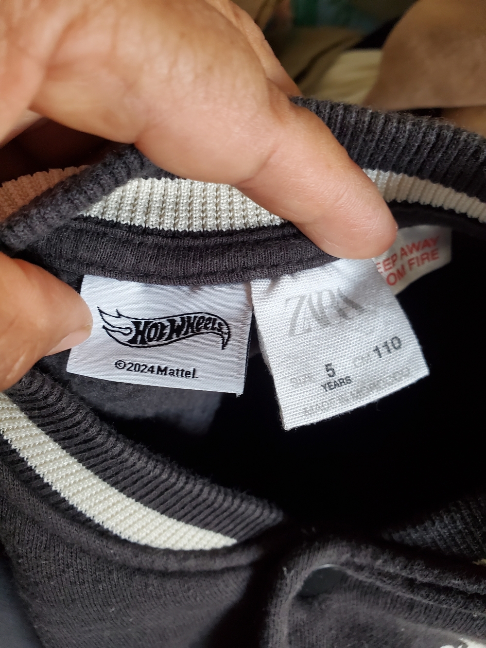 Hot Wheels 1968 Kids Varsity Jacket - Navy & White - Picture 5 of 5